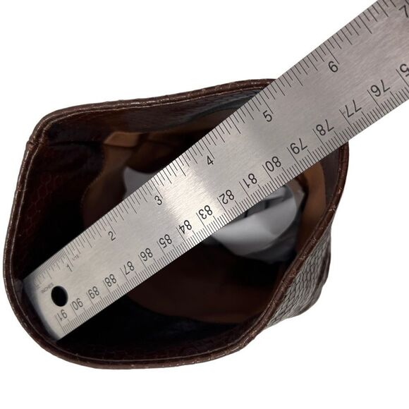 PARIS TEXAS Slouch Python-Embossed High Heel Boots in Cocoa Brown - Picture 13 of 16